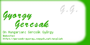 gyorgy gercsak business card