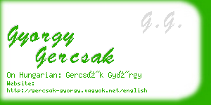 gyorgy gercsak business card